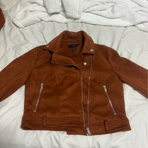 Burnt orange suede jacket
